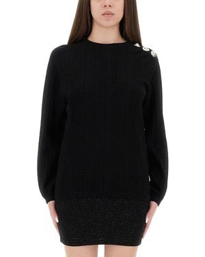Balmain Knitted Tops - Black
