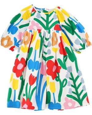 Stella McCartney Vestito Midi Con Stampa Floreale - Green