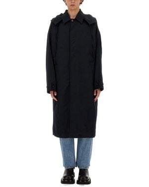 Bottega Veneta Trench Con Cappuccio - Nero