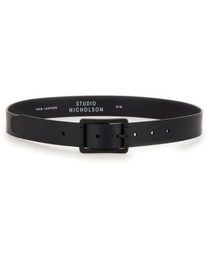 Studio Nicholson Leather Belt - Black