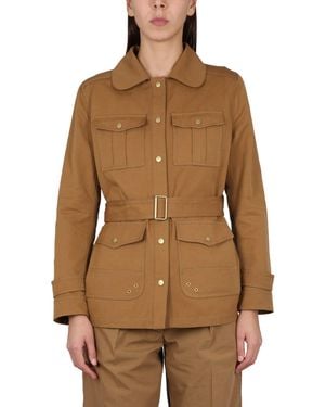 Fay Cotton Safari Jacket - Brown