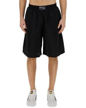 FAMILY FIRST Bermuda With Logo - Black