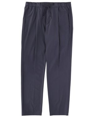 Herno Trousers With Logo - Blue