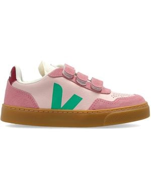 Veja "V-90" Logo Sneaker - Pink