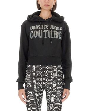 Versace Jeans Couture Sweatshirt With Logo - Black
