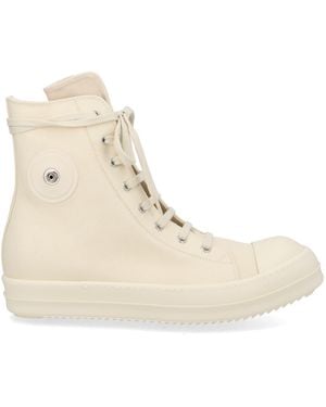 Rick Owens High-Top Trainers - Natural