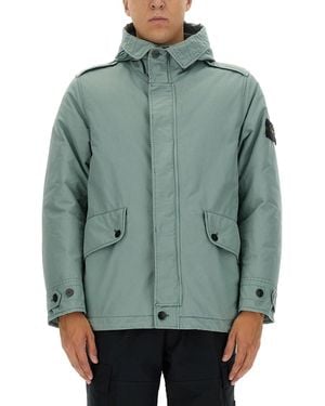 Stone Island Giacca Di Con Logo - Verde