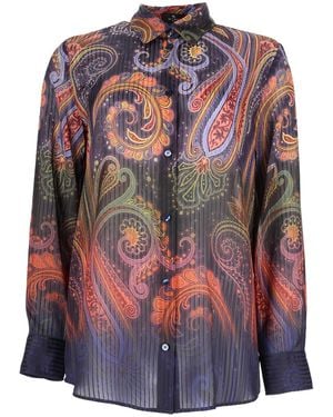 Etro Camicia Con Stampa Paisley - Multicolor
