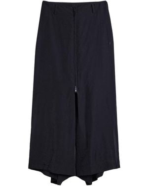 Y-3 Wide Trousers With Zipper - Blue