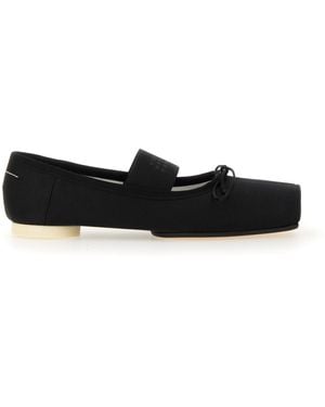 MM6 by Maison Martin Margiela Ballerina Con Logo - Nero