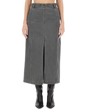 Patou Midi Skirt - Grey