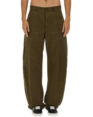 DSquared² Ripped Big Chino Trousers - Green