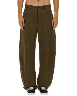 DSquared² Ripped Big Chino Trousers - Green