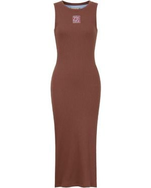 Marni Knitted Round Neck Maxi Dress - Brown