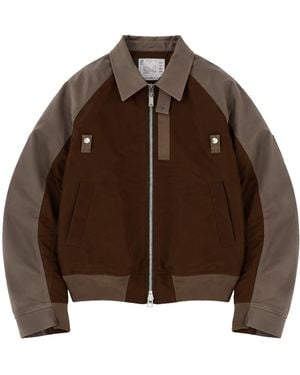 Sacai Technical Bomber - Brown