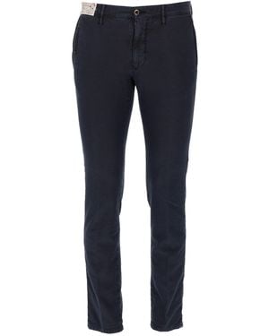 Incotex Pantalone Con Patch Logo - Blue