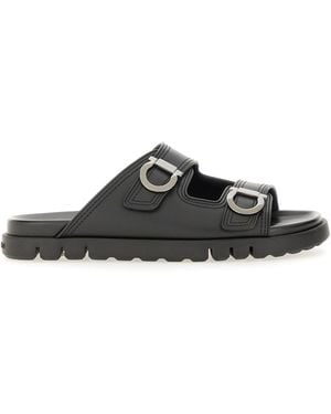 Ferragamo Doublestrap Sandal - Black