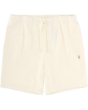 Polo Ralph Lauren Shorts With Logo - Natural