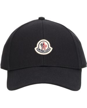 Moncler Cappello Da Baseball Con Logo - Black