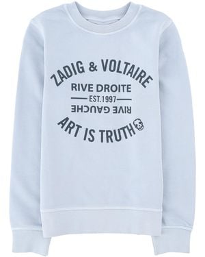 Zadig & Voltaire Felpa Girocollo Con Logo - Blue