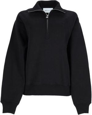Ami Paris Felpa Con Logo Ricamato - Black
