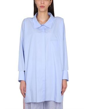 Jejia Antoine Cotton Poplin Shirt - Blue