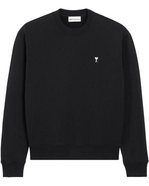 Ami Paris Sweatshirt With Logo - Black