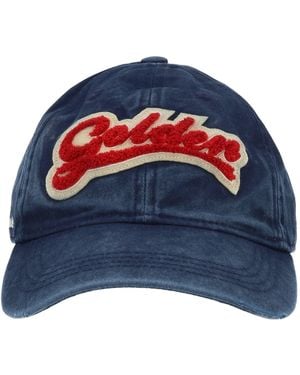 Golden Goose Cappello Da Baseball Con Patch Logo - Blue