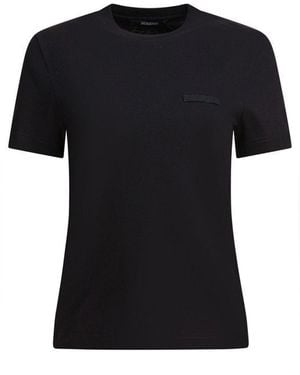 Jacquemus T-Shirt With Logo Patch - Black
