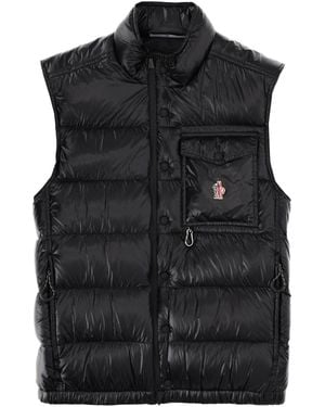 Moncler Padded Jacket Polyamide Waistcoats & Gilets - Black