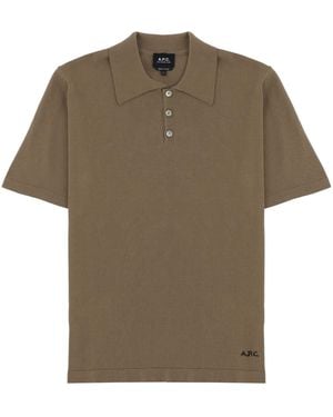 A.P.C. Shirt Collar Polos - Green