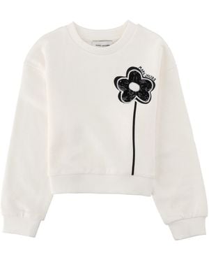 Marc Jacobs Felpa Con Stampa Fiore - White
