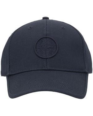 Stone Island Capello Da Baseball Con Logo - Blue