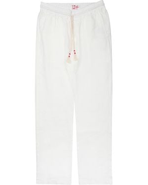 MC2 Saint Barth Linen Trousers Made - White