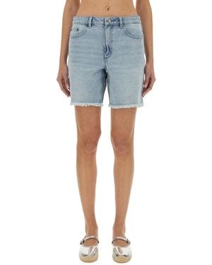 MICHAEL Michael Kors Denim Boyfriend Shorts - Blue