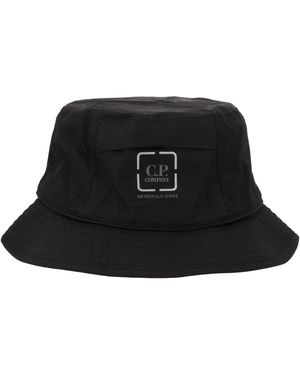 C.P. Company Cotton Hat - Black