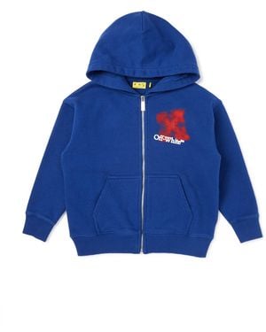 Off-White c/o Virgil Abloh Sweatshirt With "Graffiti" Logo - Blue