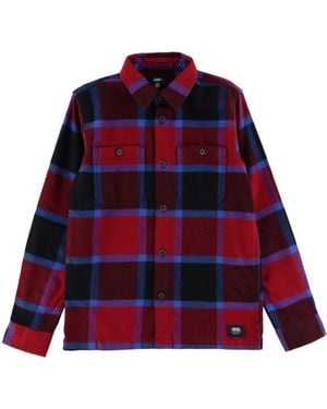 Vans Flannel Shirt With Logo - Red