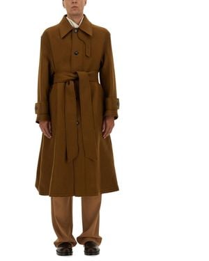 Ami Paris Mac With Belt - Brown