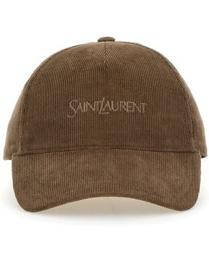 Saint Laurent Cappello Da Baseball - Brown