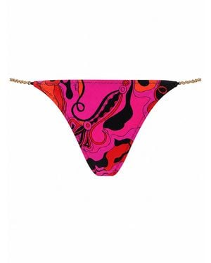 PUCCI Slip Bikini Con Stampa - Pink
