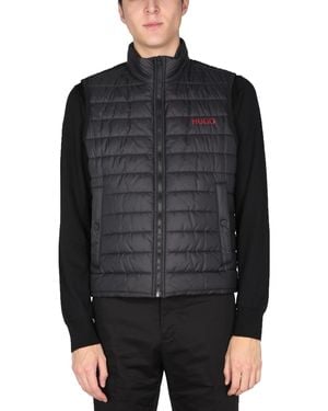 HUGO Hooded Down Vest - Black