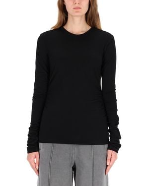 Our Legacy Fitted Long-Sleeve Top With Subtle Ruching - Black