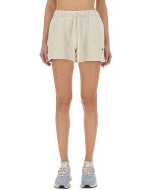 Autry Cotton Solid Shorts - Natural