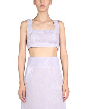 Jil Sander Embroidery Top - Purple