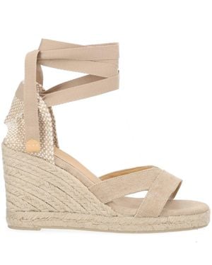 Castañer Open-Toe Wedges - Natural