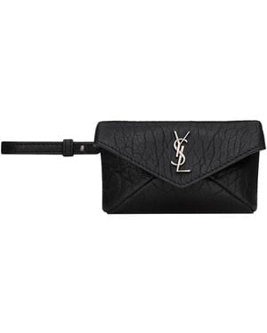 Saint Laurent Micro "Envelope" Clutch Bag - Black