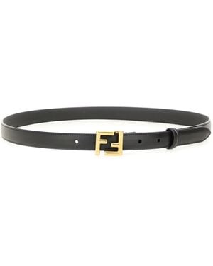 Fendi Belt With Ff Buckle - Black