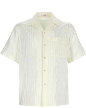 Versace Camicia Jacquard Micro Greca - White