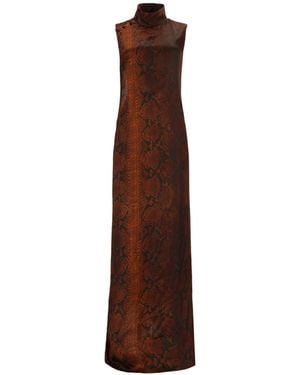 Jean Paul Gaultier Python Print Long Dress - Brown